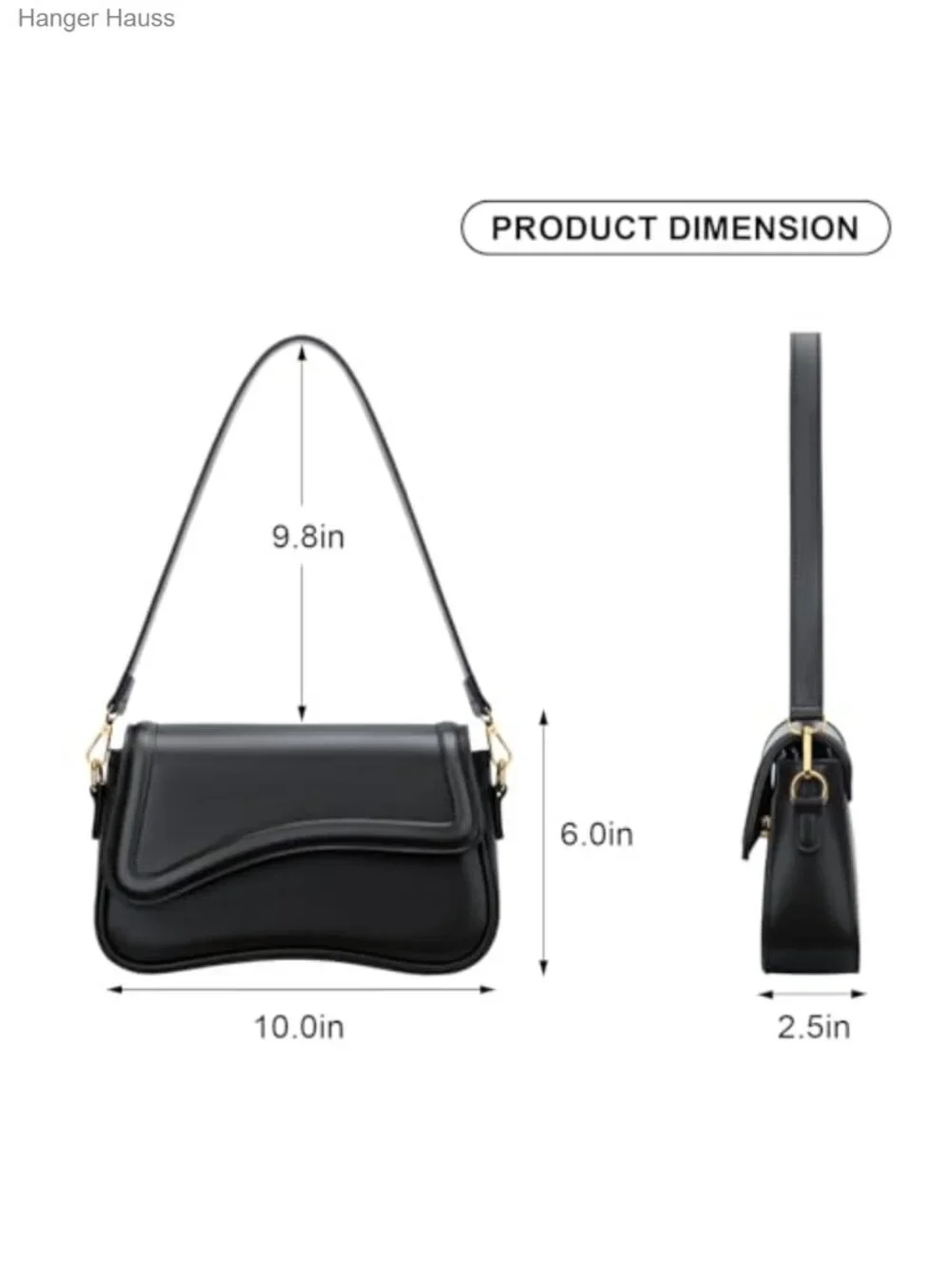 PU Leather Shoulder Bag Women Hobo Handbag Adjustable Crossbody Purse